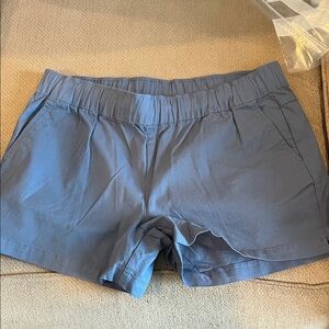 Free Fly Apparel Women's elastic Waist Slate Blue Shorts